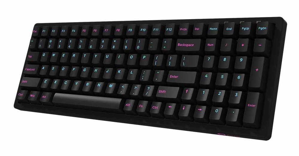 Bàn phím cơ AKKO 3096 DS Midnight (USB/AKKO Pink switch) trang bị keycap pbt cao cấp